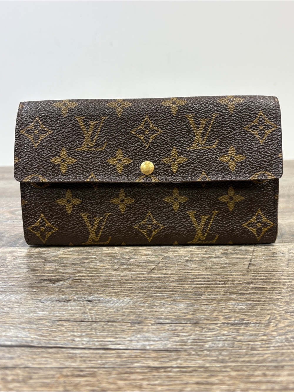 Louis Vuitton Vintage Monogram Sarah Long Wallet Brown